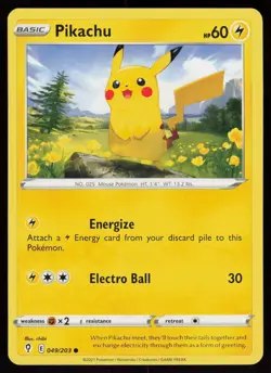 PIKACHU 049/203 COMMON EVOLVING SKIES POKEMON NM/M - Image 1