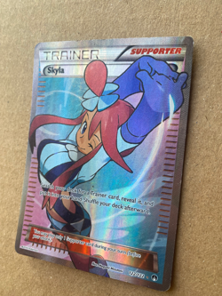 FULL ART Skyla ULTRA RARE 122/122 Pokemon XY Breakpoint Holo Foil Supporter - LP - Image 3