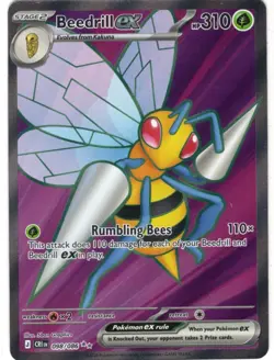 Beedrill ex 098/086 Ultra Rare Full Art Pokemon TCG Chaos Rising CRI English NM - Image 1