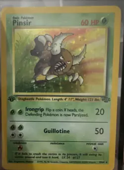1st Ed Pinsir 9/64 Jungle Holo Rare Unlimited Edition English Pokemon Card 1999 - Image 1