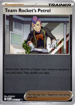 Team Rocket's Petrel 207/217 Reverse Holo ME: Ascended Heroes Pokemon Card TCG - Image 1