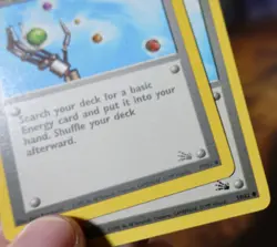 Energy Search 59/62 Fossil Insufficient Black Ink Error Misprint Pokemon Card LP - Image 4