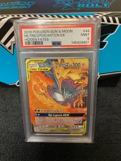 Pokemon Moltres Zapdos Articuno GX 44/68 Hidden Fates PSA 9 Mint Tag Team Card - Image 1