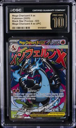 2025 POKEMON MEGA CHARIZARD X EX UPC #023 MEGA CHARIZARD X EX CGC 10 PRISTINE - Image 1