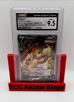 Pokemon Flareon V SWSH179 Premium Collection Black Star Promo CGC 9.5 MINT+ - Image 1