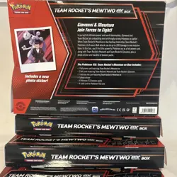Lot Of 4 Pokemon TCG Team Rocket's Mewtwo ex Box IN HAND Sealed Box Wear - Image 2