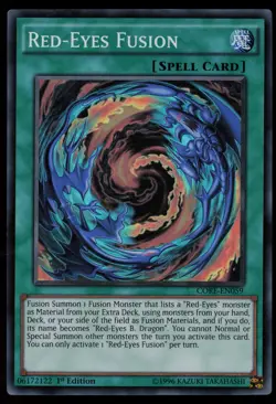 Yugioh Red-Eyes Fusion CORE-EN059 1st Edition Super Rare NM - Image 1