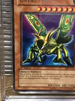 Yugioh Great Moth Metal Raiders First Edition CGC 10 Pristine MRD-070 Rare 2002 - Image 3