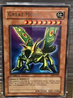 Yugioh Great Moth Metal Raiders First Edition CGC 10 Pristine MRD-070 Rare 2002 - Image 4