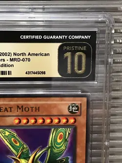 Yugioh Great Moth Metal Raiders First Edition CGC 10 Pristine MRD-070 Rare 2002 - Image 5