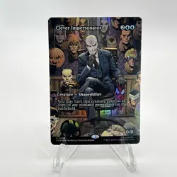 Clever Impersonator 0008 Borderless FOIL Spider Man MTG Magic The Gathering Card - Image 1