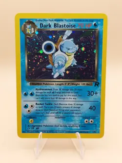 Dark Blastoise Holo Rare Team Rocket 3/82 Pokemon Card - WOTC 1999 - Image 1
