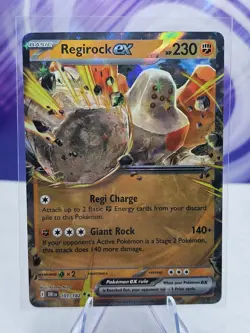Pokemon Destined Rivals Regirock EX 101/182 Card NM - Image 1
