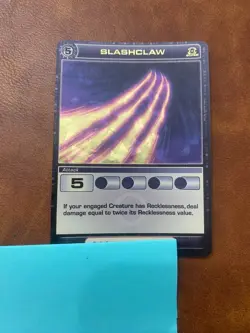 Chaotic TCG Card Slashclaw Silent Sands Super Rare Attack Premium Gold Foil - Image 1