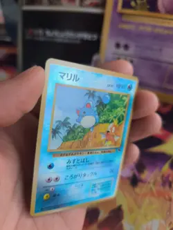 Pokemon Karte Card Marill Southern Island Reverse Holo Wotc japanese Exc+ - Image 3