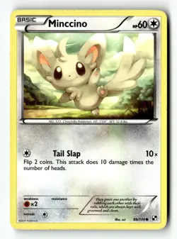 Pokemon Card Minccino LP Black and White 88/114 - Image 1