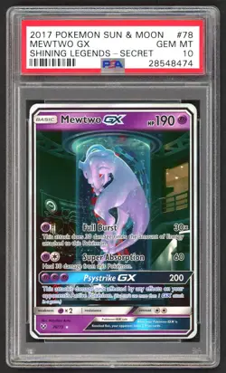 Pokemon Card - PSA 10 Mewtwo GX 78/73 - Shining Legends - GEM MT - PSA10 - Image 1