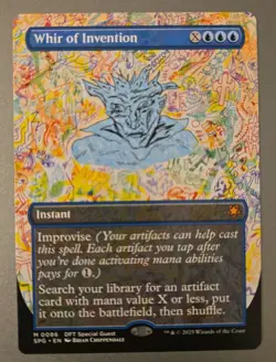 Magic the Gathering #86 Whir of Invention Borderless Mythic NMOB - Image 1
