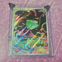 Pokemon Bulbasaur 133/132 Me01 Mega Evolution Full Art Stamped Holo Rare English - Image 1