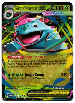 Mega Venusaur ex 003/132 - 🌊 Mega Evolution Double Rare Pokemon TCG 🖤 - LP - Image 1