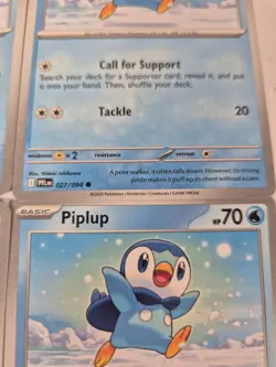 4x Piplup 027/094 ME02 Phantasmal Flames PFL Pokemon TCG English Deck Building - Image 3