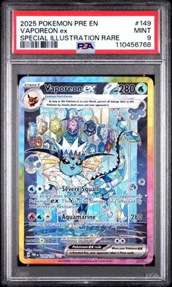 PSA9 Vaporeon ex SIR Prismatic Evolution 149/131 POKEMON - Image 1