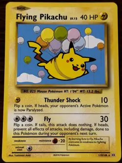 Pokemon TCG Flying Pikachu Evolutions 110/108 Secret Rare Regular Eng 2016 - Image 1