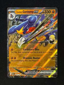 Pokemon Cynthia's Garchomp ex 104/182 Destined Rivals Holo (NM Pack Fresh) - Image 1