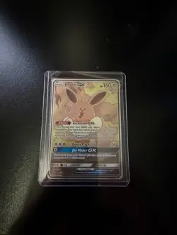 Pokemon TCG Eevee GX SM233 Full Art Promo Black Star Ultra Rare Holo Excellent - Image 1