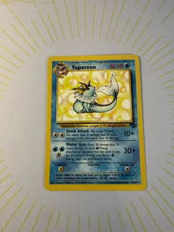 Vaporeon 28/64 Jungle Rare WOTC Pokemon TCG Card Non Holo ✨ - Image 2