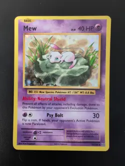 Lilypad Mew 53/108 XY Evolutions Ultra Rare Holo Pokemon Card NM - Image 1