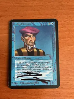 Artist Signed Alpha Prodigal Sorcerer Douglas Schuler MTG Magic the Gathering - Image 1