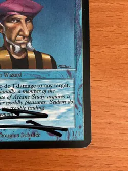 Artist Signed Alpha Prodigal Sorcerer Douglas Schuler MTG Magic the Gathering - Image 5