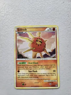 1x SOLROCK 9/102 HGSS Triumphant Non-Holo Rare Pokemon Card 2010 LP - Image 1