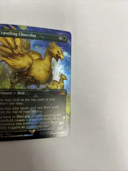 Traveling Chocobo Borderless Chocobo Track Foil Card #0568 MTG LP - Image 2