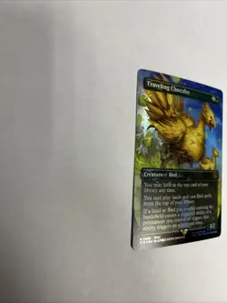 Traveling Chocobo Borderless Chocobo Track Foil Card #0568 MTG LP - Image 5