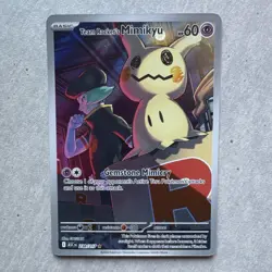 Pokemon TCG Team Rocket's Mimikyu Illustration Rare Holo Full Art 238/217 HP 60 - Image 1