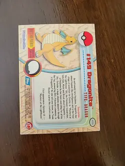 DMG! [B] DRAGONITE #149 - Topps Pokemon Series 3 TV Animation Edition Blue Logo - Image 4