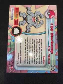 1999 Topps Pokemon Blue Logo TV Animation Edition MACHAMP #68 Holo Foil - Image 2