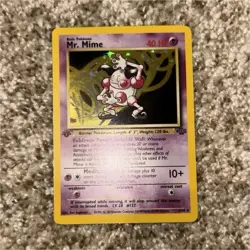 Pokemon TCG Mr. Mime Jungle Holo Rare 6/64 English 1999 Wizards of the Coast - Image 1