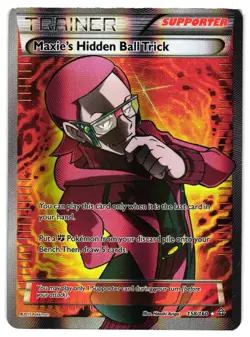 Pokemon TCG Maxie's Hidden Ball Trick Primal Clash 158/160 Holo Full Art LP/MP - Image 1