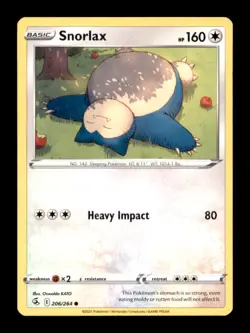 SNORLAX 206/264 C FUSION STRIKE POKEMON NM/M - Image 1