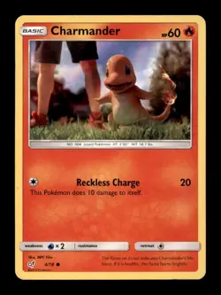 CHARMANDER 4/18 C DETECTIVE PIKACHU POKEMON HOLO NM/M - Image 1
