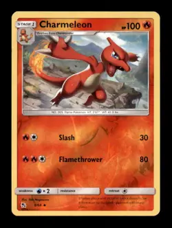 CHARMELEON 8/68 UC HIDDEN FATES POKEMON REVERSE HOLO NM/M - Image 1