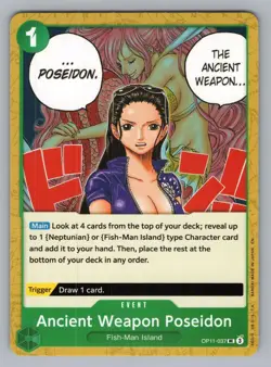 ANCIENT WEAPON POSEIDON OP11-037 UC A FIST OF DIVINE SPEED ONE PIECE NM OP11 3 - Image 1