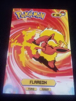 Pokemon 2024 Card Tops Pokedex Database Set Flareon 136 Peru US Seller - Image 1