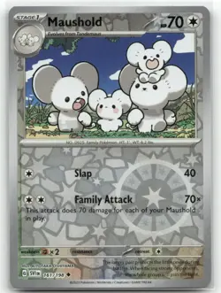 Maushold 161/198 Reverse Holo Scarlet & Violet Base Set Pokemon TCG - Image 1