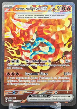 Pokemon Hearthflame Mask Ogerpon ex #212/167 English Twilight Masqurade SIR - Image 1