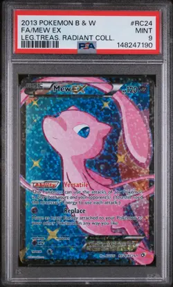 2013 Pokemon Mew EX (Full Art) Legendary Treasures: Radiant Collection PSA 9 - Image 1