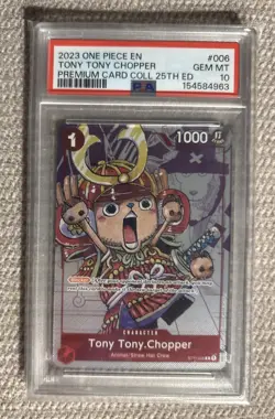 2023 ONE PIECE PREMIUM COLLECTION 25TH EDITION #006 TONY TONY CHOPPER PSA 10 - Image 1